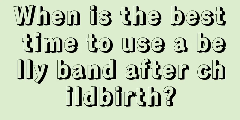 When is the best time to use a belly band after childbirth?