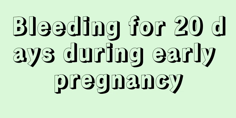 Bleeding for 20 days during early pregnancy