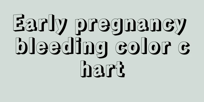 Early pregnancy bleeding color chart