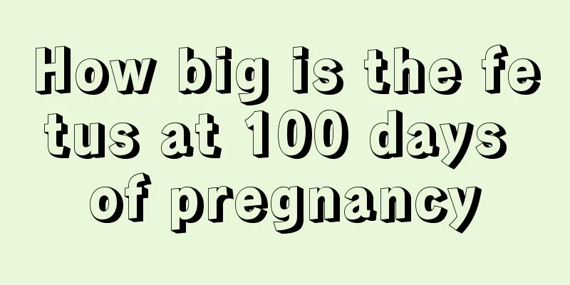 How big is the fetus at 100 days of pregnancy