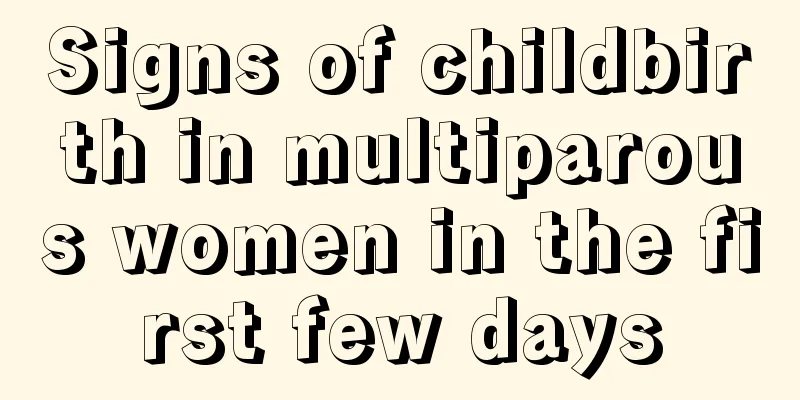 Signs of childbirth in multiparous women in the first few days