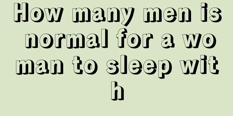 How many men is normal for a woman to sleep with