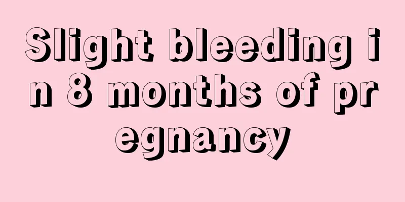 Slight bleeding in 8 months of pregnancy