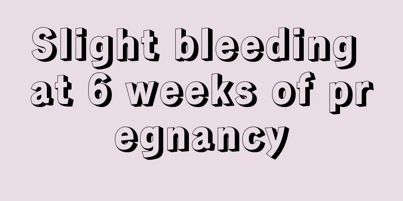 Slight bleeding at 6 weeks of pregnancy