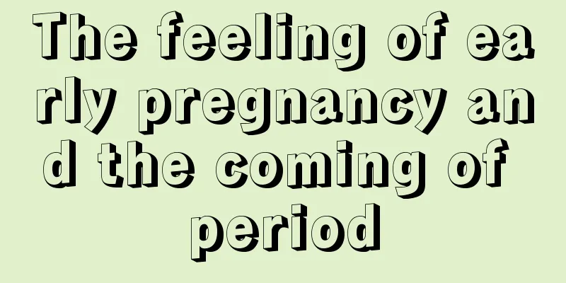 The feeling of early pregnancy and the coming of period