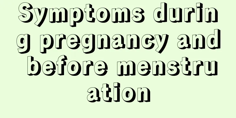 Symptoms during pregnancy and before menstruation