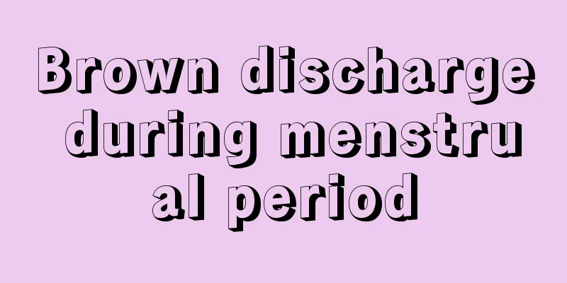 Brown discharge during menstrual period