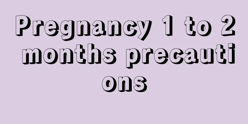 Pregnancy 1 to 2 months precautions