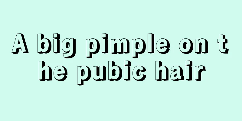 A big pimple on the pubic hair