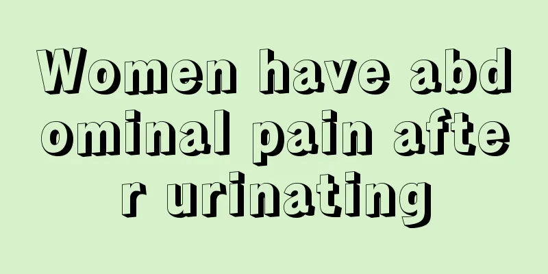 Women have abdominal pain after urinating