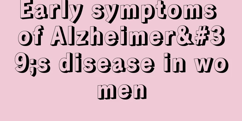 Early symptoms of Alzheimer's disease in women