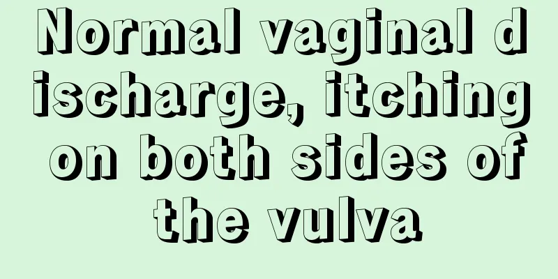 Normal vaginal discharge, itching on both sides of the vulva