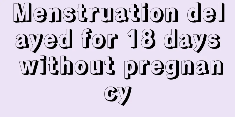 Menstruation delayed for 18 days without pregnancy