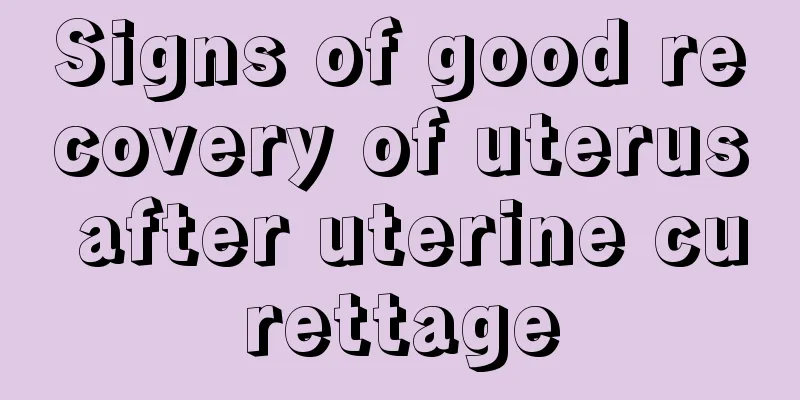 Signs of good recovery of uterus after uterine curettage