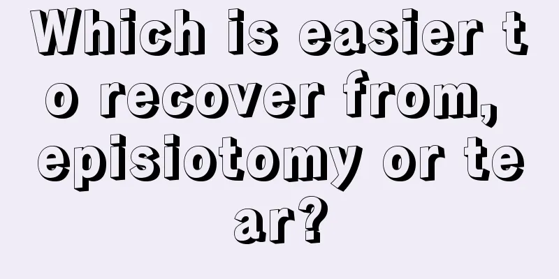 Which is easier to recover from, episiotomy or tear?