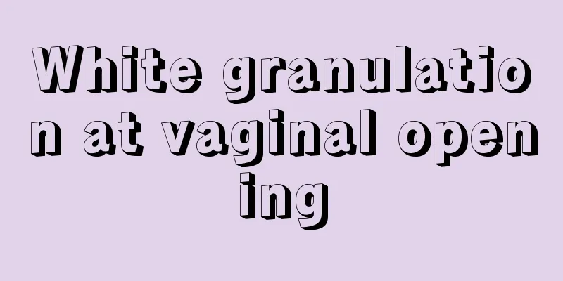 White granulation at vaginal opening