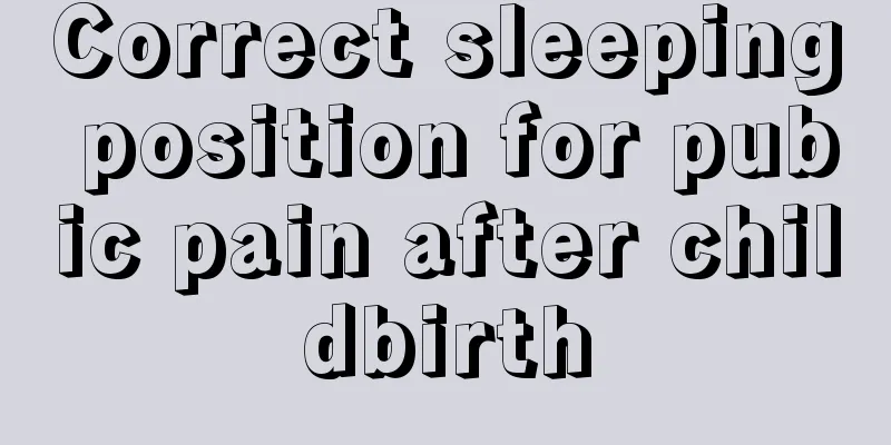 Correct sleeping position for pubic pain after childbirth