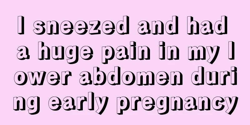 I sneezed and had a huge pain in my lower abdomen during early pregnancy