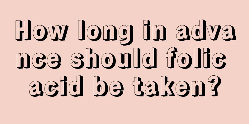 How long in advance should folic acid be taken?