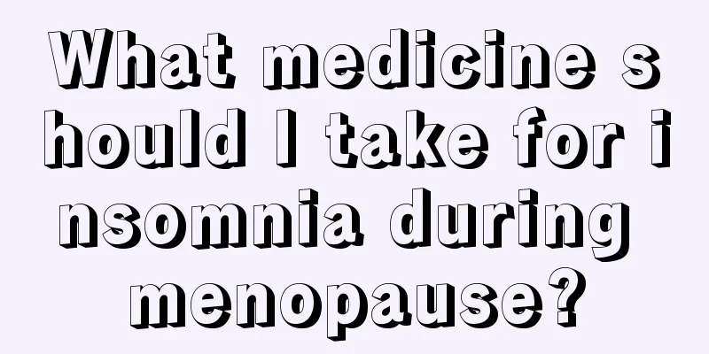 What medicine should I take for insomnia during menopause?