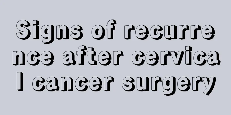 Signs of recurrence after cervical cancer surgery