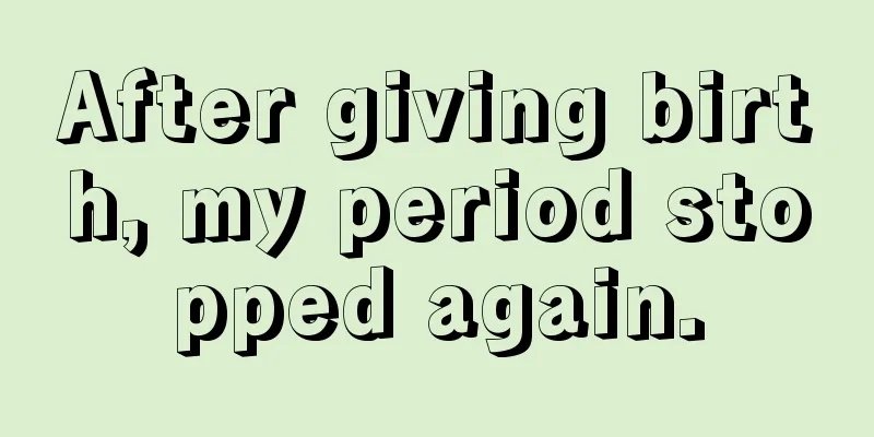 After giving birth, my period stopped again.