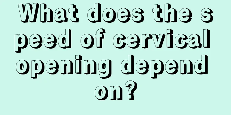 What does the speed of cervical opening depend on?