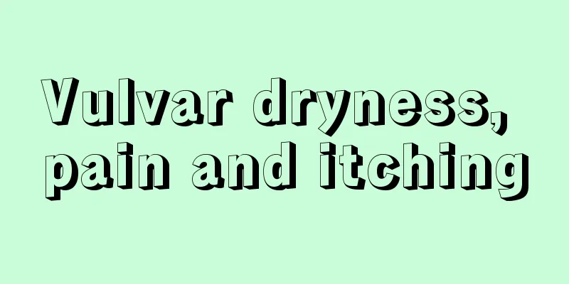 Vulvar dryness, pain and itching