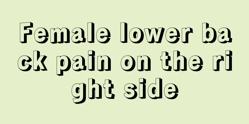 Female lower back pain on the right side