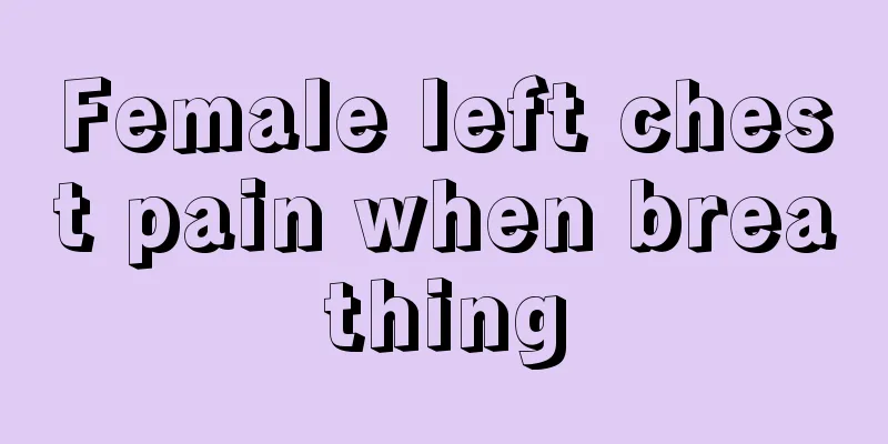 Female left chest pain when breathing