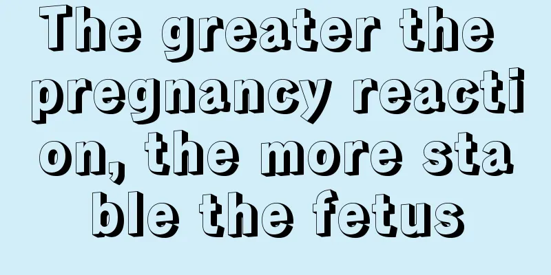 The greater the pregnancy reaction, the more stable the fetus