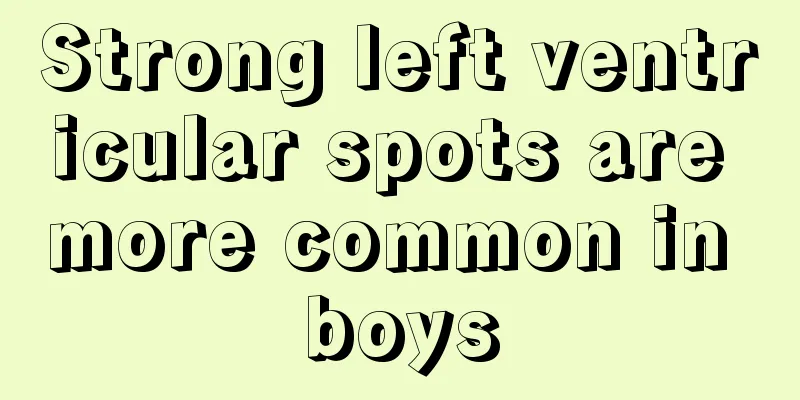 Strong left ventricular spots are more common in boys