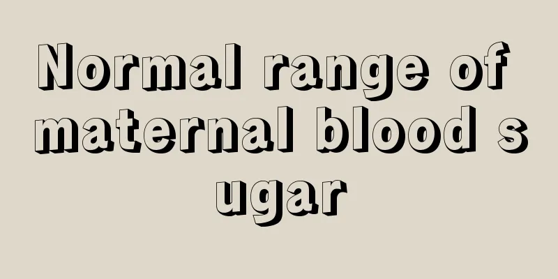 Normal range of maternal blood sugar