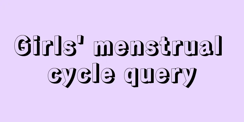 Girls' menstrual cycle query