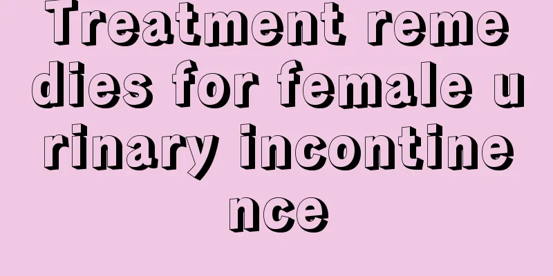 Treatment remedies for female urinary incontinence