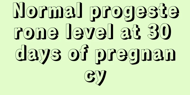 Normal progesterone level at 30 days of pregnancy