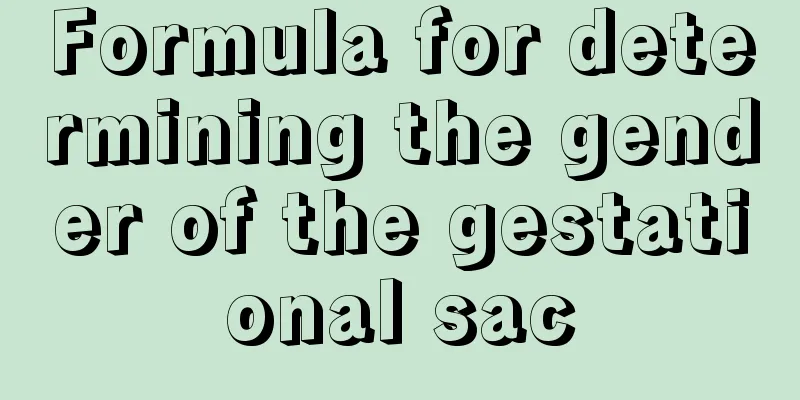 Formula for determining the gender of the gestational sac