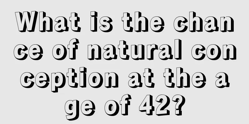 What is the chance of natural conception at the age of 42?