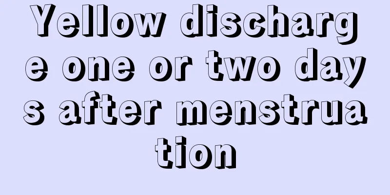 Yellow discharge one or two days after menstruation