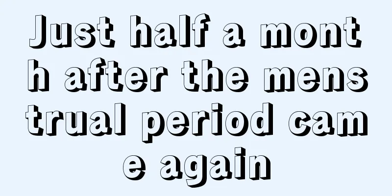 Just half a month after the menstrual period came again