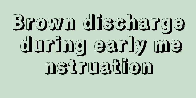 Brown discharge during early menstruation