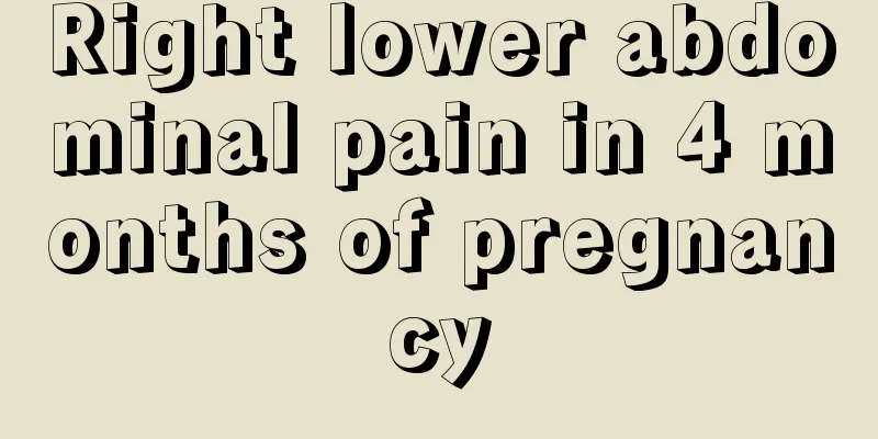 Right lower abdominal pain in 4 months of pregnancy