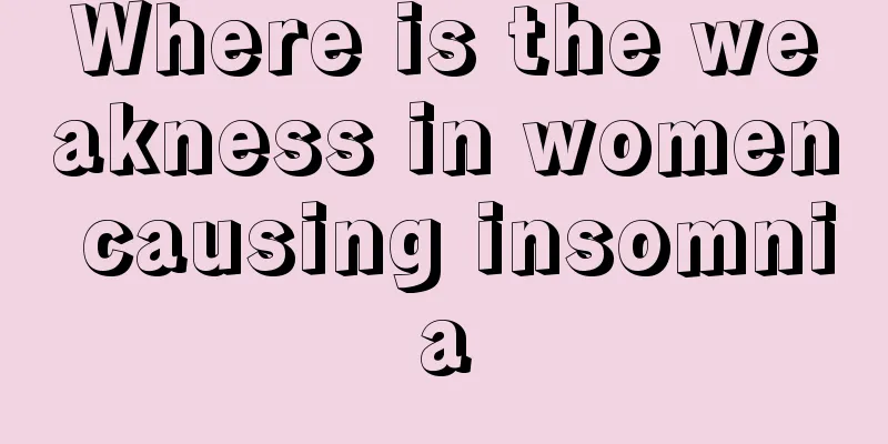 Where is the weakness in women causing insomnia