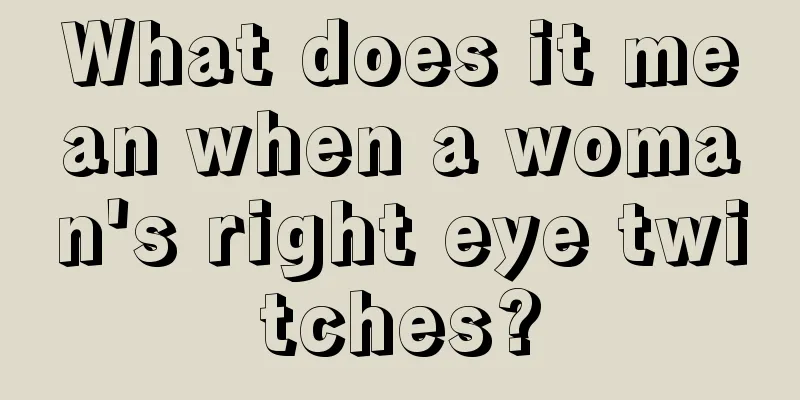 What does it mean when a woman's right eye twitches?