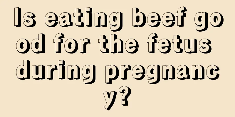 Is eating beef good for the fetus during pregnancy?