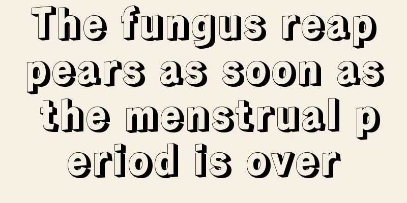 The fungus reappears as soon as the menstrual period is over