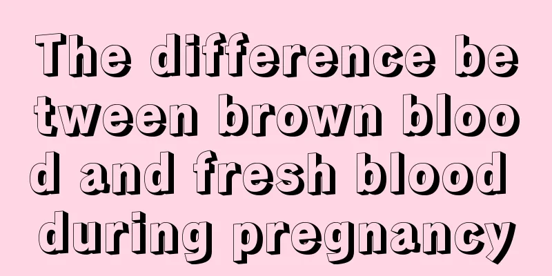 The difference between brown blood and fresh blood during pregnancy