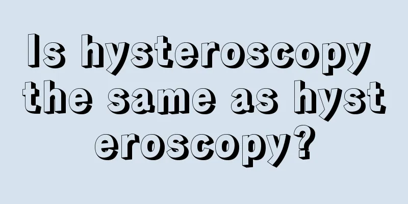 Is hysteroscopy the same as hysteroscopy?