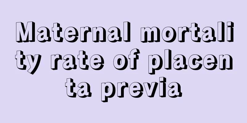 Maternal mortality rate of placenta previa