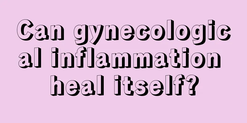 Can gynecological inflammation heal itself?